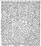 White Doodle Shower Curtain
