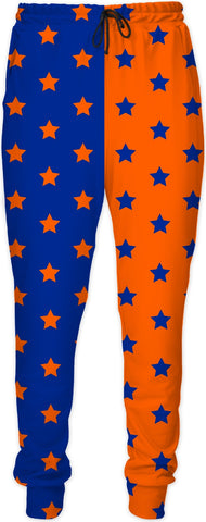 Orange & Blue Split Stars Joggers