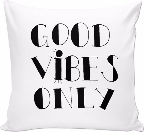 Good Vibes Only Black Pillow
