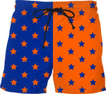 Orange & Blue Split Stars Shorts