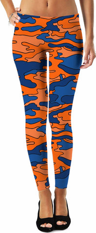 Orange & Blue Camo Leggings