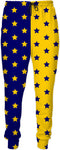 Blue & Yellow Split Stars Joggers