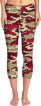 Red & Cream Camo Yoga Pants