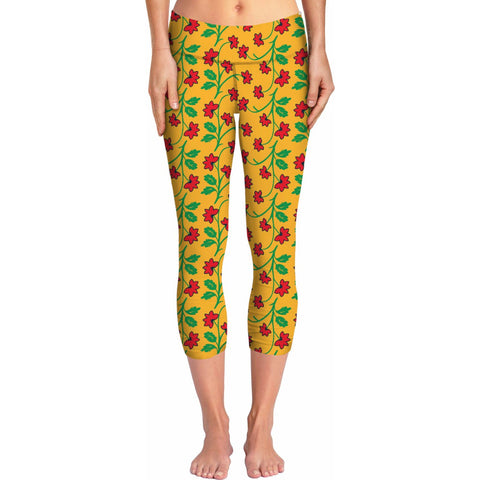 Frida Kahlo Flower Pattern Yoga Pants